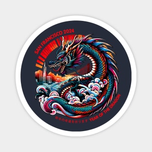 San Francisco Skyline Anime Dragon: Lunar New Year 2024 Magnet